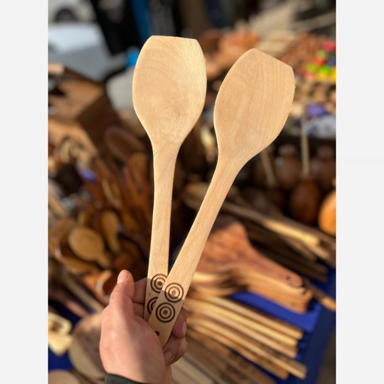 کفگیر چوبی 40 سانتی با چوب راش (پس کرایه )