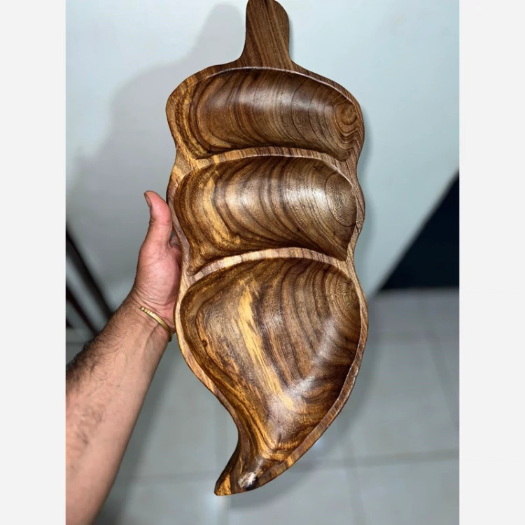 اردو خوری چوبی طرح برگ (پس کرایه)